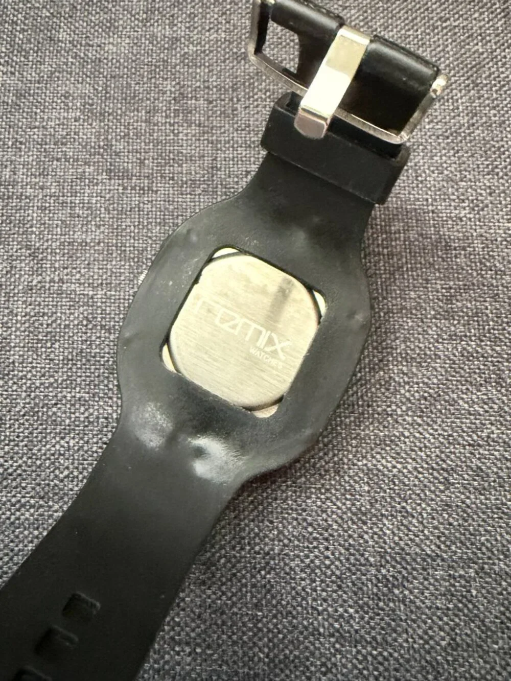 Remix Black Silicone Square Watch